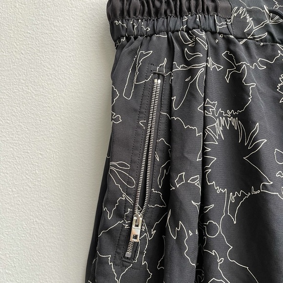 NWT Rag & Bone Harvey Floral Print Silk Wide Leg Drawstring Pants - Picture 7 of 12